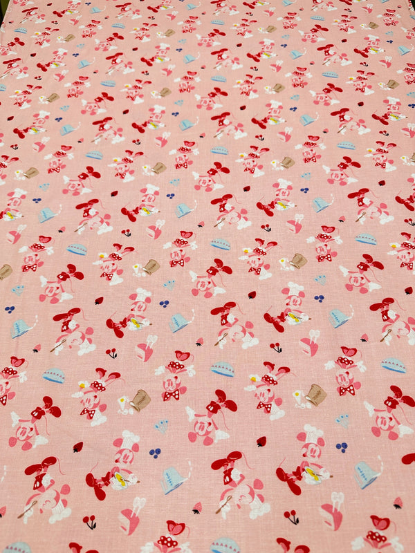 Mickey Mouse on Pink Cotton - Quilting Cotton - 44/45" Wide - 100% Cotton