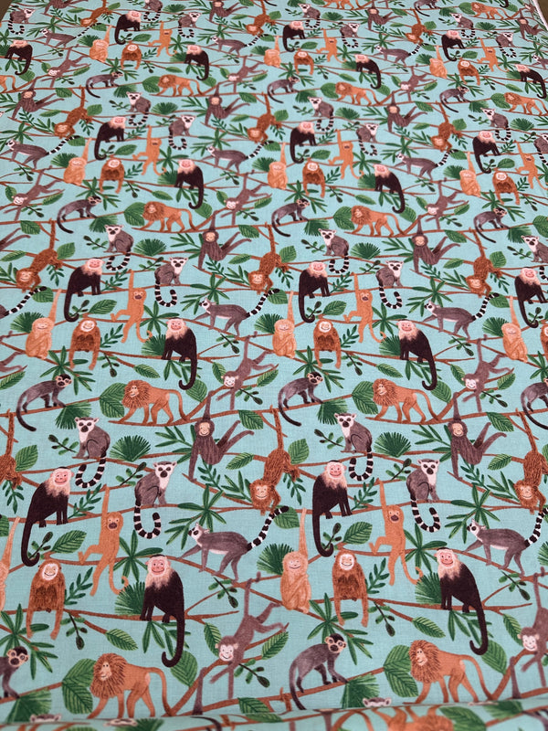 Monkeys in Trees - 44/45" Wide - 100% Cotton sec ST