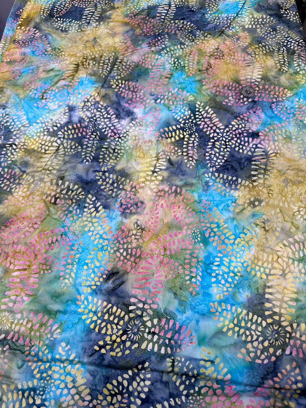 Mosaic Flowers Batik Cotton - 44/45" Wide - 100% Cotton - sec.6