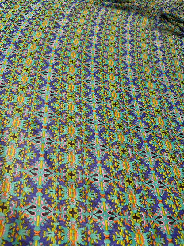 Multicolor Kaleidoscope Chiffon