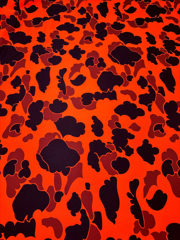 Orange Camo - 100% Polyester