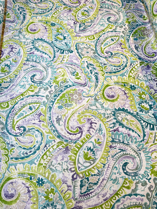 Paisley Floral Upholstery Fabric - 56" Wide