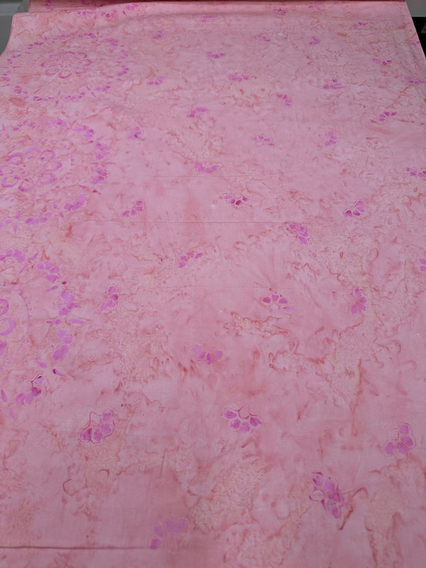 Pink Daisey Batik Cotton - 44/45" Wide - 100% Cotton - sec.8