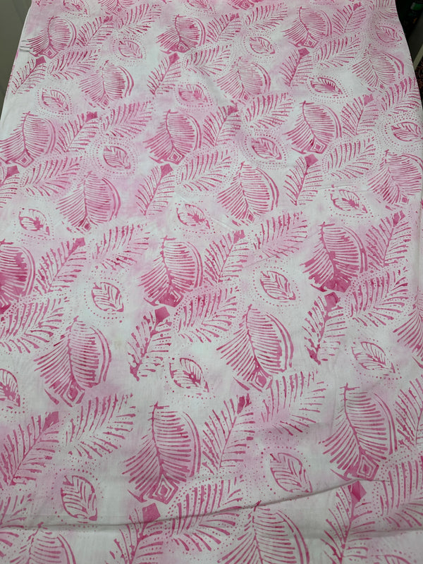 Pink Evergreens Batik Cotton - 44/45" Wide - 100% Cotton - sec.8