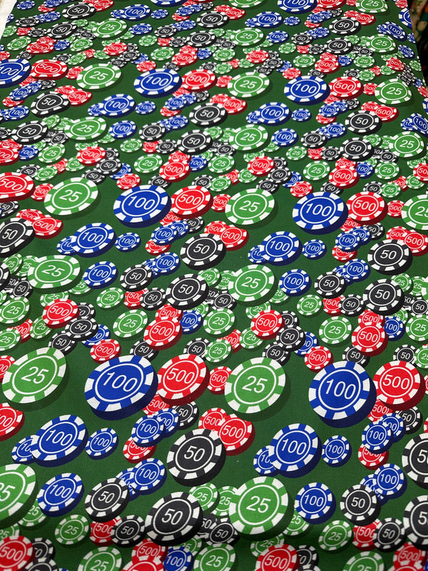 Poker Chips - 44/45" Wide - 100% Cotton - sec3