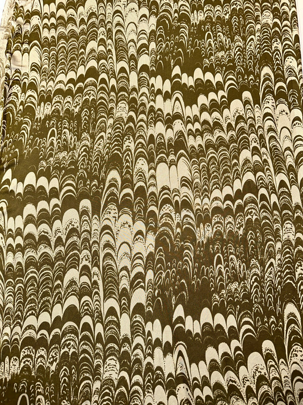 Brown Ovals Pattern - 100% Silk - 44/45" Wide