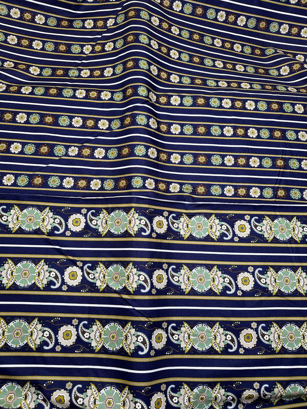 Robert Kaufman - Double Print Pattern on Navy Cotton Fabric - 44/45" Wide - 100% Cotton