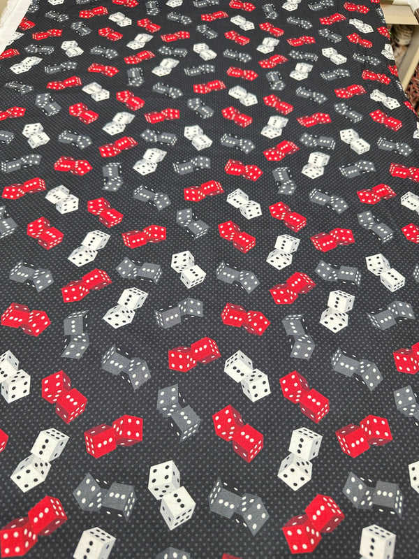 Rolling Dice - Cotton Fabric - 44/45" Wide - 100% Cotton - sec5