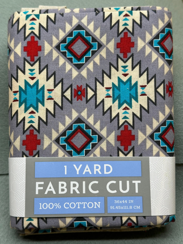 Southwestern Pattern - 1 Yard Pre-Cut - 36'x44"  - 100% Cotton