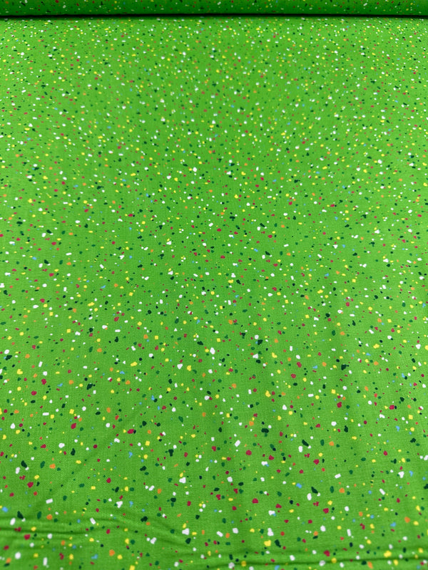 Spots on Green Cotton Fabric - 44/45" Wide - 100% Cotton - AI2