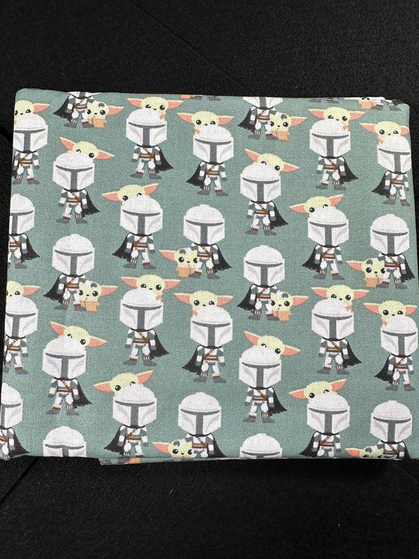 Star Wars - Cotton Fabric - Mandalorian/Grogu - 2 Yard Precut $5.98 each - 100% Cotton Fabric