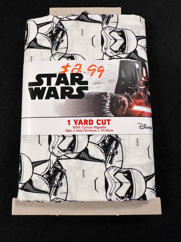 Star Wars - Storm Troopers 1-Yard Precut Cotton Fabric - $2.99 each - 100% Cotton Fabric