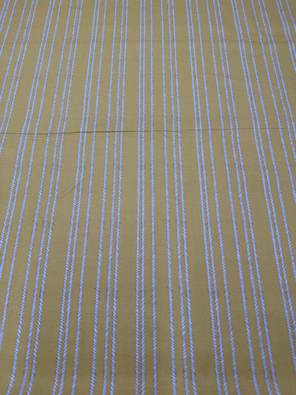 Stripes on Mustard Cotton - 44/45" Wide - 100% Cotton sec ST