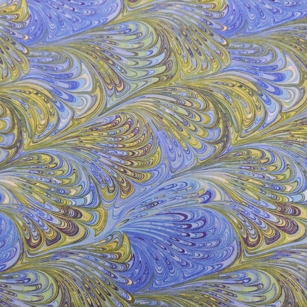 Swirl Fan: Pale Blue Quilting Fabric by Benartex Studio sec1