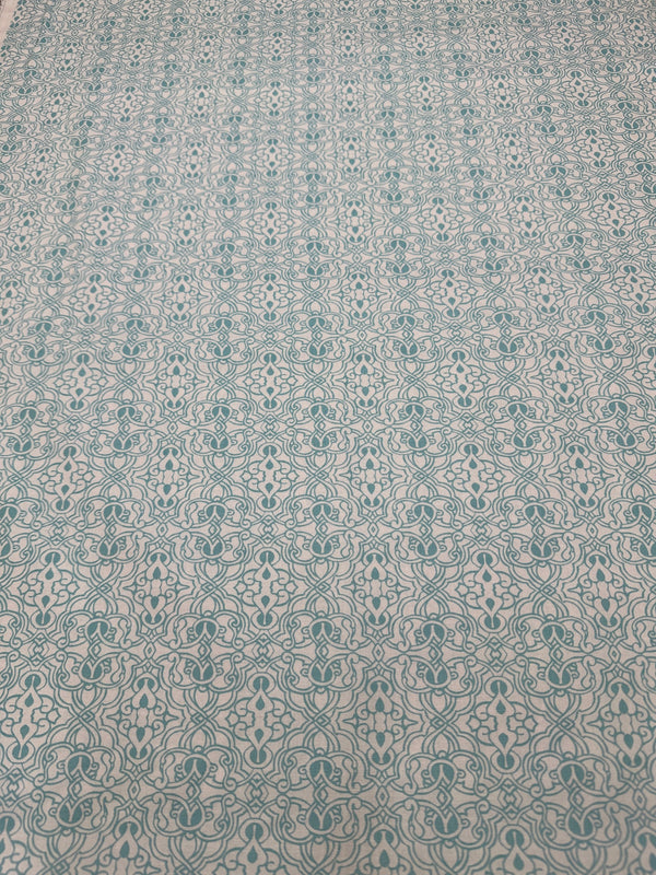 Teal Tile Pattern - 44/45" Wide - 100% Cotton sec ST