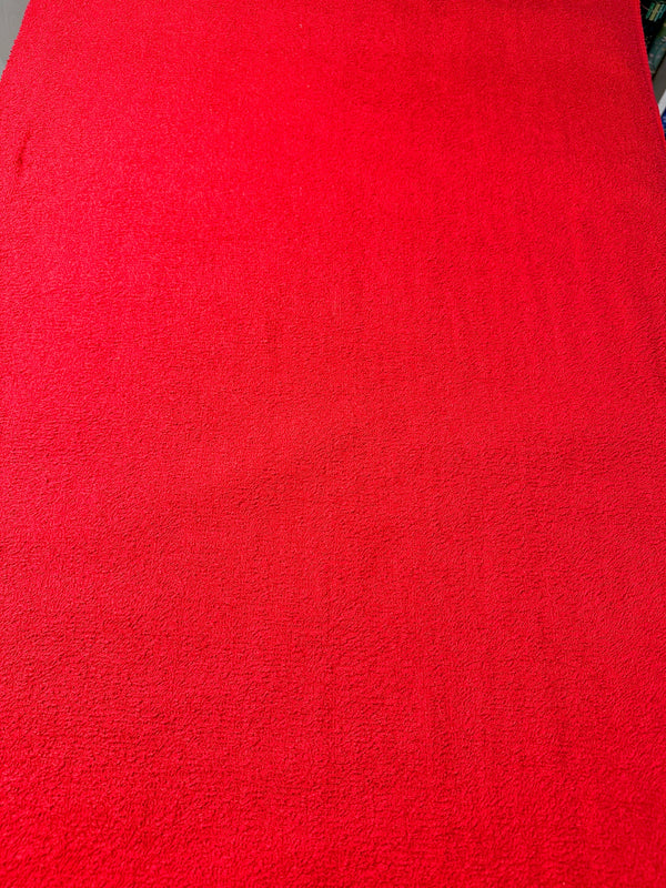 Terry Cloth - Red - Cotton Fabric - 44/45" Wide - 100% Cotton