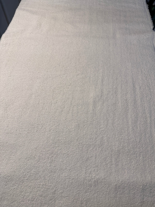 Terry Cloth - White - Cotton Fabric - 44/45" Wide - 100% Cotton