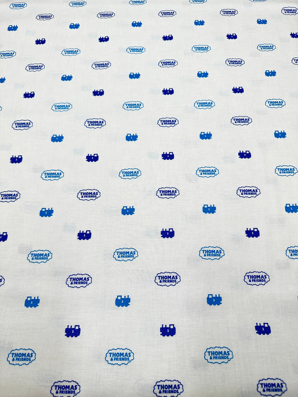 Thomas the Tank Engine & Friends on White Cotton - Quilting Fabric - 44/45" Wide - 100% Cotton - Sec 2