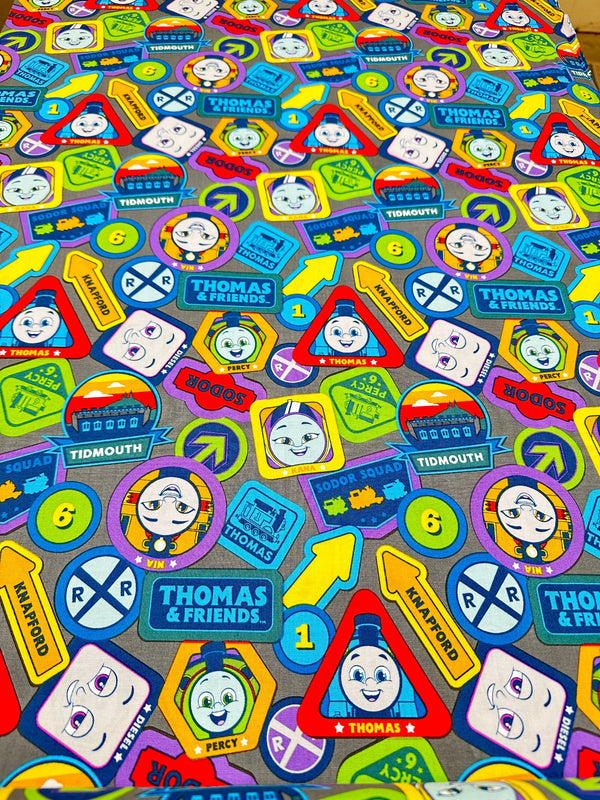 Thomas the Tank Engine & Friends, Faces - Quilting Fabric - 44/45" Wide - 100% Cotton - Sec 2