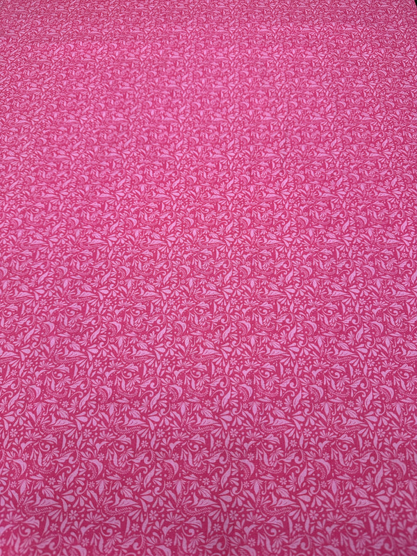 Tiny Pink Leaves - 44/45" Wide - 100% Cotton sec ST