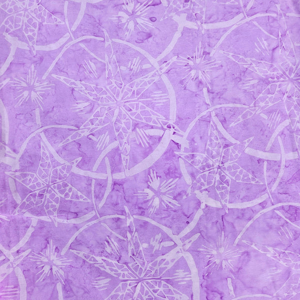 Tonga Wallflowers: Orchid Sonic Stars and Rings Batik Fabric by Timeless Treasures - 44/45" Wide - 100% Cotton sec.8