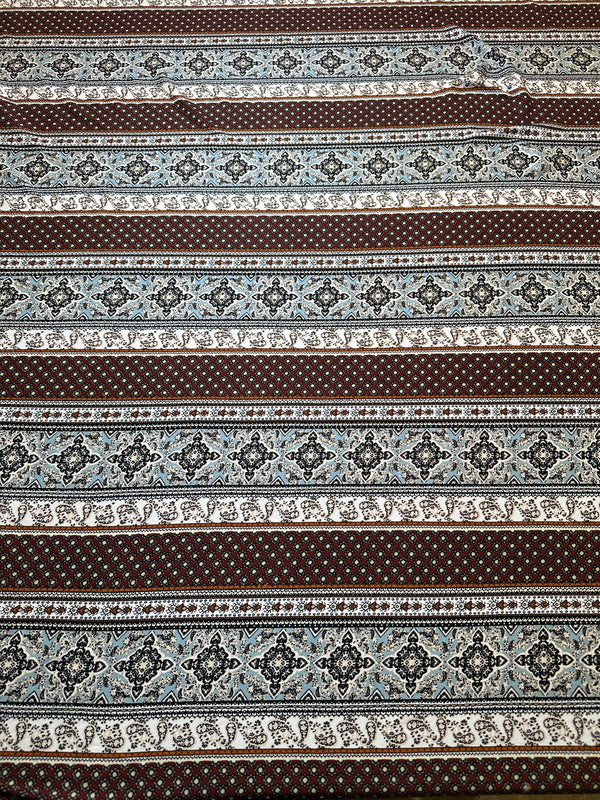 Traditional Geometric Pattern - Spandex Knit - 58-60" Wide