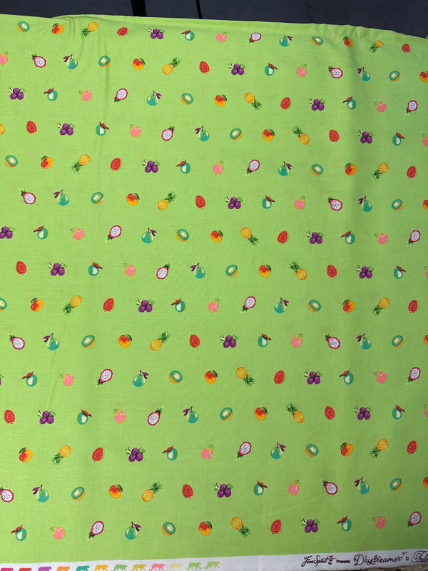 Tula Pink - Forbidden Fruit Snacks - Kiwi - Cotton Fabric - 44/45" Wide - 100% Cotton
