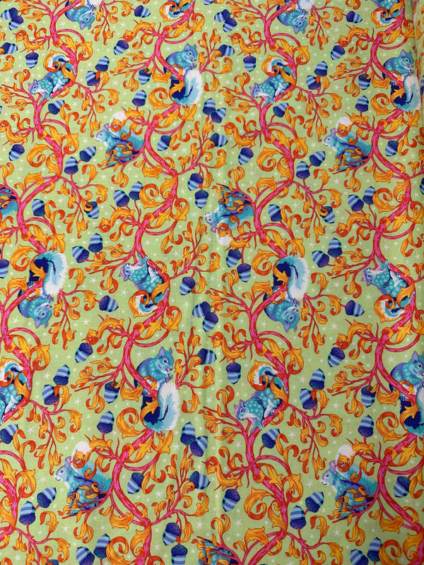Tula Pink - Oh Nuts - Glow - Cotton Fabric - 44/45" Wide - 100% Cotton