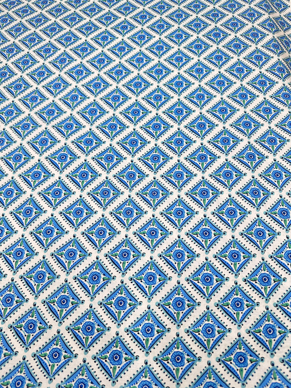Tuli Fabric Blue Tile - 44/45" Wide - 100% Cotton sec ST