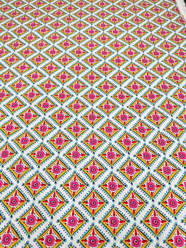 Tuli Fabric Pink Tile - 44/45" Wide - 100% Cotton sec ST