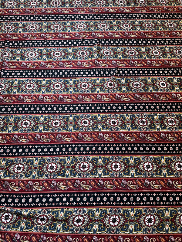 Turkmen Bukhara Pattern - Spandex Knit - 58-60" Wide