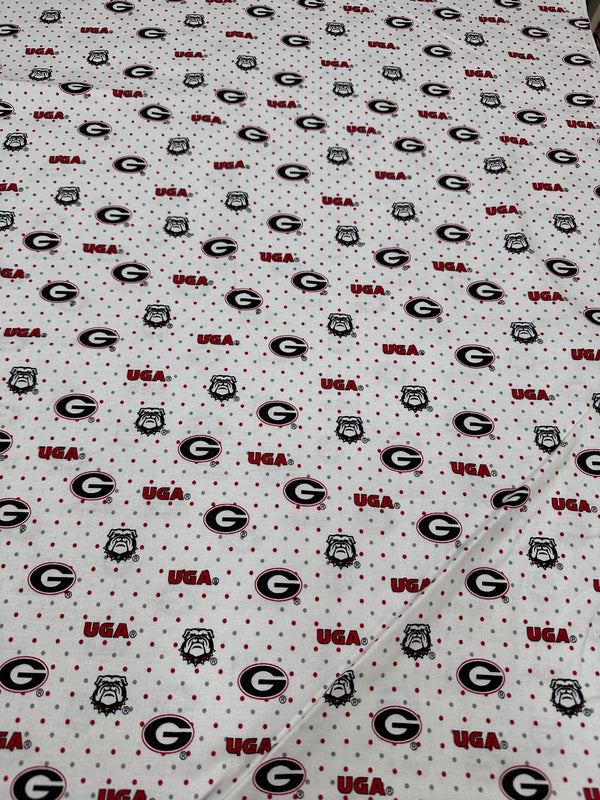 University Georgia Bulldogs - 44/45" Wide - 100% Cotton