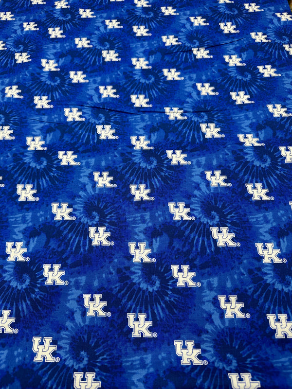 University of Kentucky Wildcats Tie-dye - 44/45" Wide - 100% Cotton sec ST
