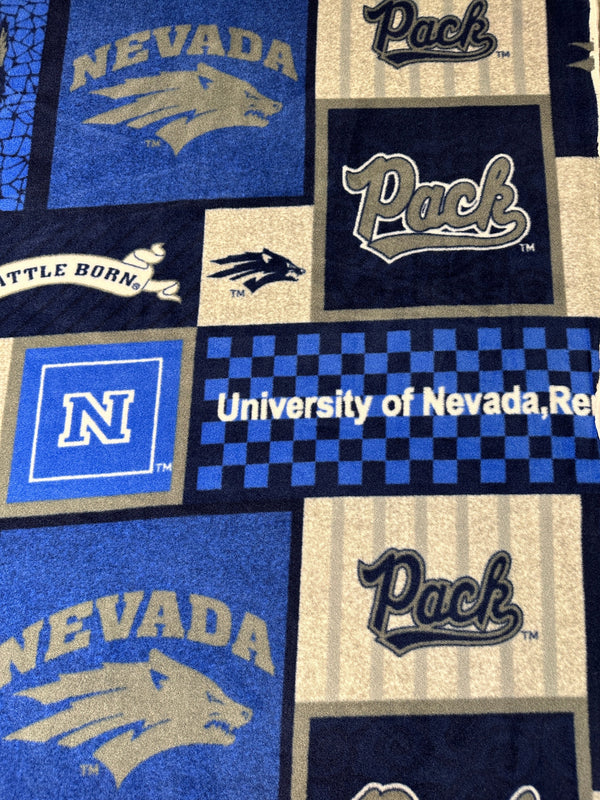 University Nevada, Reno Wolfpack - Fleece Fabric - 58/60" Wide
