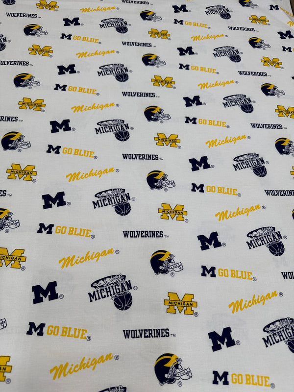 University of Michigan Wolverines - 44/45" Wide - 100% Cotton