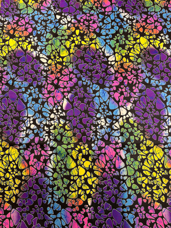 Vlisco African Fabric - Wax Block Print Cotton Fabric -  44" wide - 100% Cotton