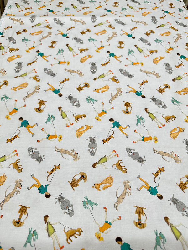 Walking the Dog - Quilting Fabric - 44/45" Wide - 100% Cotton - Sec 2