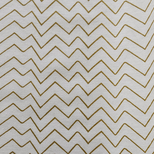 Ivory and Gold Chevron: Quilting Fabric by Riley Burke sec5